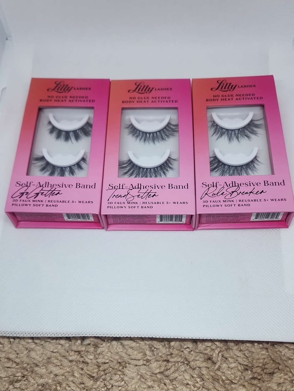 Lilly Lashes Self-Adhesive Band False Lashes Trio